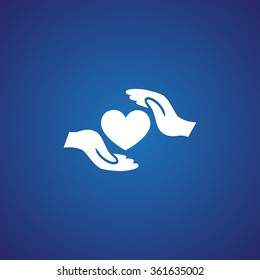 charity web icon. vector design