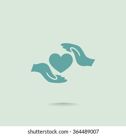 charity web icon. vector design