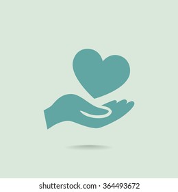 charity web icon. vector design
