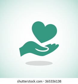charity web icon, vector design
