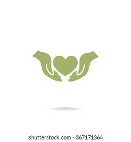 charity web icon. vector design