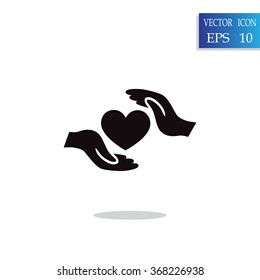 charity web icon. vector design