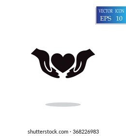 charity web icon. vector design