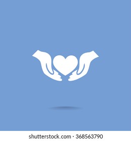 charity web icon. vector design