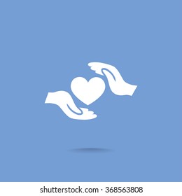 charity web icon. vector design