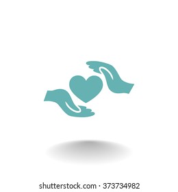 charity web icon. vector design