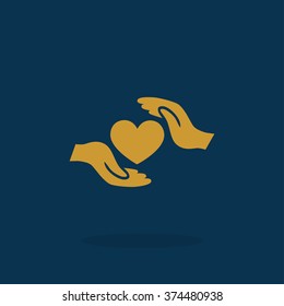 charity web icon. vector design