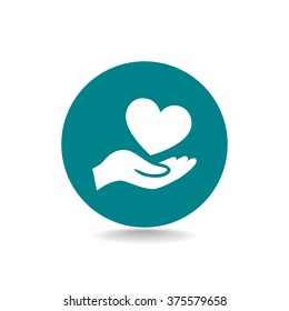 charity web icon. vector design