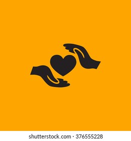 charity web icon. vector design