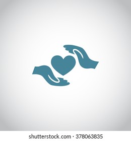charity web icon. vector design
