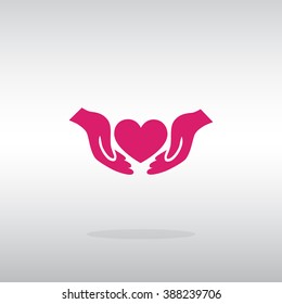 charity web icon. vector design