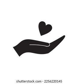 símbolo vectorial de icono de caridad