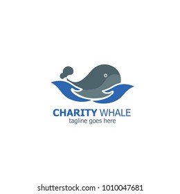 Charity Whale Logo Template