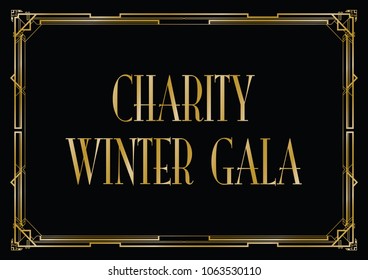 charity winter gala background