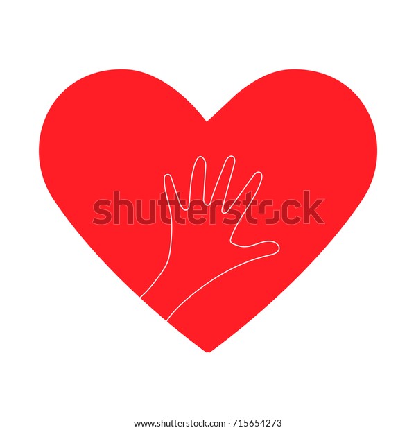 Charity Work Heart Symbol Giving Helping Stock Vektorgrafik Lizenzfrei