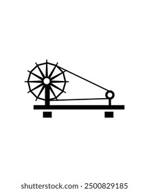 Icono de Charkha, el mejor ícono plano de Vector.