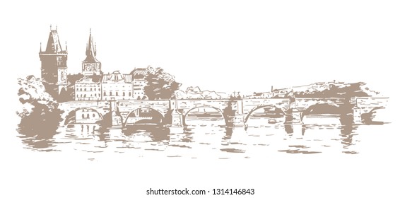 Charles Bridge sketch