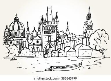 Charles Bridge Sketch