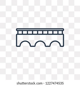 Charles bridge vector outline icon isolated on transparent background, high quality linear Charles bridge transparency concept can be used web and mobile