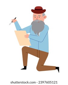 charles darwin design vector isolated