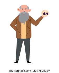 vector de ilustración charles darwin aislado