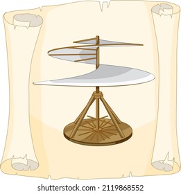 Charles Darwin with science of evolution illustration