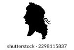 Charles II of England, silhouette, high quality vector