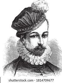 Charles IX of France, Vintage engraving. From Popular France, 1869.