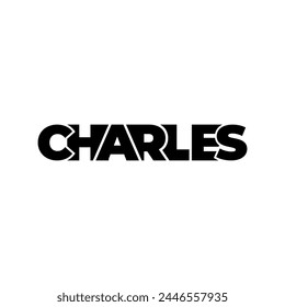 CHARLES name lettering typhography text illustration vector