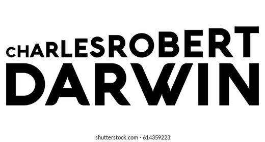 Charles Robert Darwin Typographic Design