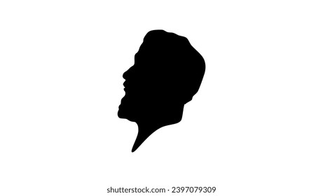 Charles Spurgeon, black isolated silhouette