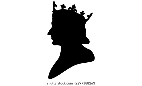 Charles VII. Silhouette, hochwertige Vektorgrafik