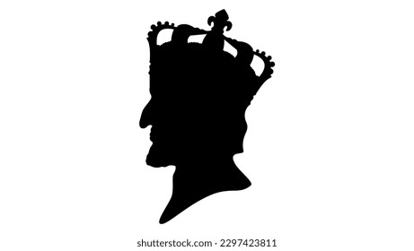 Charles VIII. Silhouette, hochwertiger Vektorgrafik