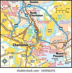 Charleston, South Carolina Area Map