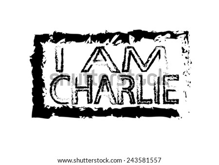 I am Charlie Vintage Stamp. Vector