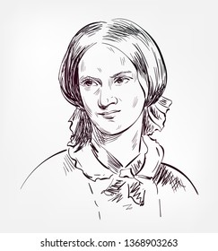 Charlotte Bronte Vector Sketch Illustration