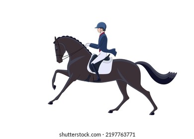 Charlotte Fry Glamourdale World Dressage Champions Stock Vector ...