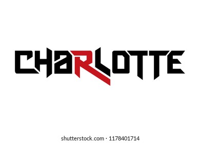 Charlotte typography design vector, for t-shirt, poster and other uses