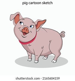 Charlottes Web Pig Icon Funny Cartoon Sketch