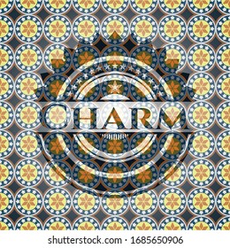 Abzeichen im arabischen Charm-Stil. Arabeske Einrichtung.