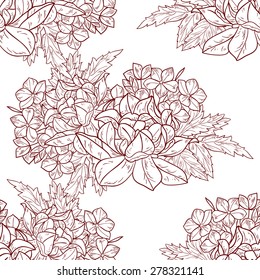 Charm collection. Beautiful wallpaper seamless vintage flower pattern. Easy to edit. Using mask. 