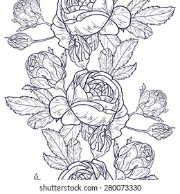 Charm collection. Beautiful wallpaper seamless vintage flower pattern. Easy to edit. Using mask. 