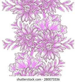 Charm collection. Beautiful wallpaper seamless vintage flower pattern. Easy to edit. Using mask. 