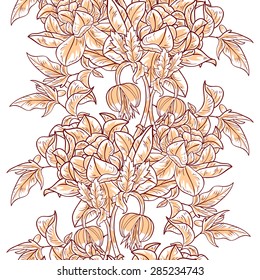 Charm collection. Beautiful wallpaper seamless vintage flower pattern. Easy to edit. Using mask. 