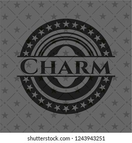 Charm dark icon or emblem