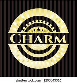 Charm golden badge