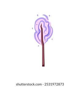 charm magic stick cartoon. mystic power, wizardry alchemy, incantation conjure charm magic stick sign. isolated symbol vector illustration