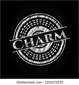 Charm on chalkboard