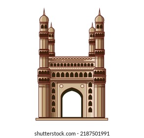 Charminar Hyderabad City Icon Illustration Eps Stock Vector (Royalty ...