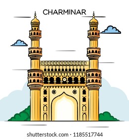 Charminar Hyderabad Vector Illustration Stock Vector (Royalty Free ...